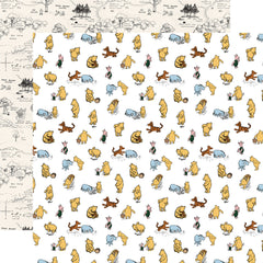 Winnie the Pooh Baby - Echo Park - 12"x12" Patterned Paper - Friends Forever