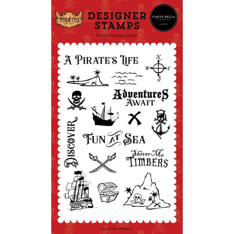 Pirates - Carta Bella - Stamp Set - Fun At Sea