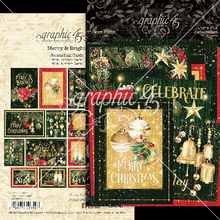 Merry & Bright - Graphic 45 - Journaling Cards (6526)