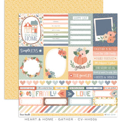 Heart & Home - Cocoa Vanilla Studios - 12"x12" Double Sided Patterned Paper - Gather