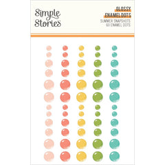 Summer Snapshots - Simple Stories - Enamel Dots Embellishments - Glossy