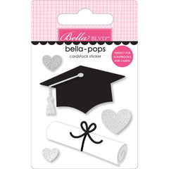Cap & Gown - Bella Blvd - Bella-Pops 3D Stickers - Grad Goals