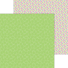 Hello Again - Doodlebug - Double-sided Cardstock 12"X12" - Green Thumb