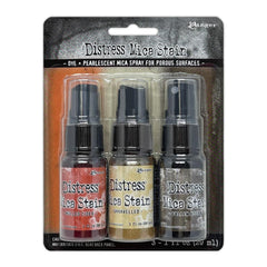 Tim Holtz - Distress Mica Stain Set (2023) - Halloween Set #5 (Mulled Cider, Unravelled and Fallen Acorn) (4327)