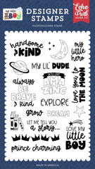 My Little Boy - Echo Park - Clear Stamp Set - Handsome And Kind