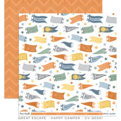 Great Escape - Cocoa Vanilla Studios - 12"x12" Double-sided Patterned Paper - Happy Camper