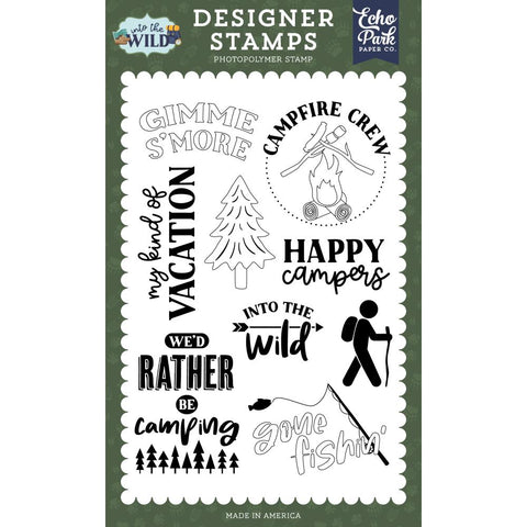 Into The Wild - Echo Park - Clear Stamps - Happy Campers