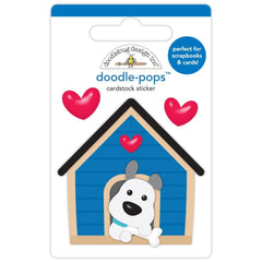 Doggone Cute - Doodlebug - Doodle-Pops 3D Stickers - Happy Home