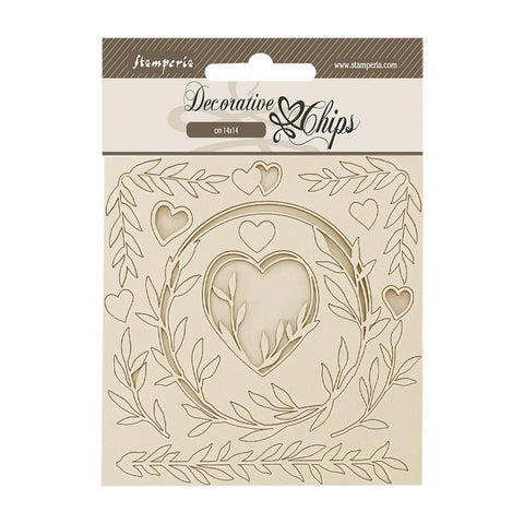 Romance Forever - Stamperia - Decorative Chips 5.5"X5.5" - Hearts (2243)