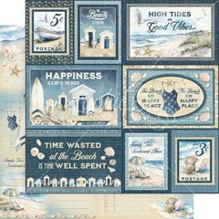 The Beach Is Calling  - Graphic 45 - Double-Sided Cardstock 12"X12" - High Tide Good Vibes