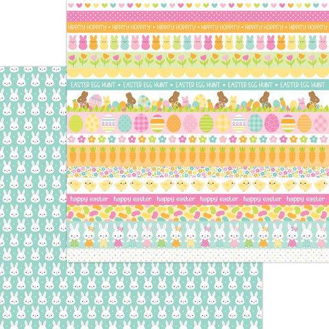 Bunny Hop - Doodlebug - Double-Sided Cardstock 12"X12" - Hippity Hoppity