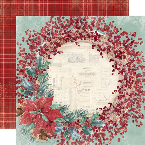 Simple Vintage 'Tis The Season - Simple Stories - Double-Sided Cardstock 12"X12 - Home for the Holidays