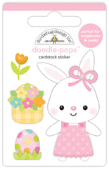 Bunny Hop - Doodlebug - Doodle-pops 3D Cardstock Sticker - Honey Bunny (4322)