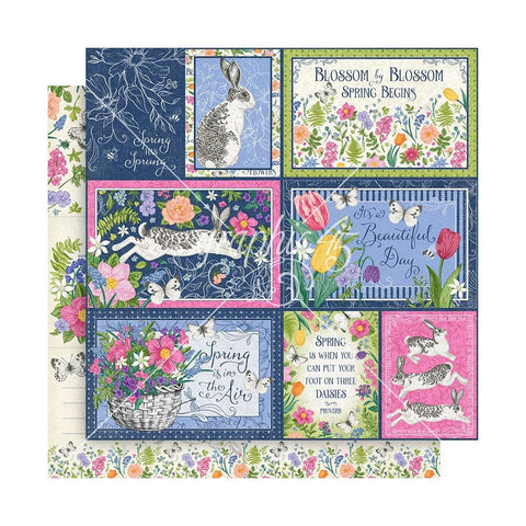 Spring is in the Air - Graphic 45 - Double-Sided Cardstock 12"X12" - Hopping By To Say Hello