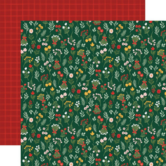Christmas Flora Joyful - Carta Bella - Double-Sided Cardstock 12"X12" - Joyful Stems