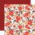 Christmas Flora Joyful - Carta Bella - Double-Sided Cardstock 12"X12" - Joyful Large Floral