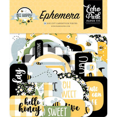 Bee Happy - Echo Park - Cardstock Ephemera 33/Pkg - Icons