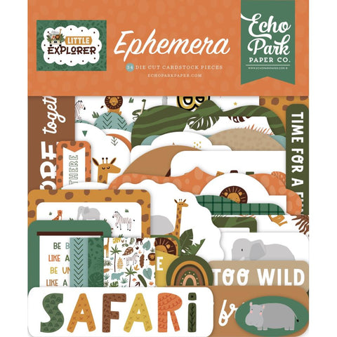Little Explorer - Echo Park - Cardstock Ephemera 33/Pkg - Icons