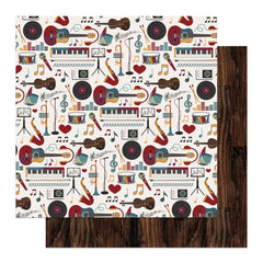 Music Notes - PhotoPlay - Double-Sided Cardstock 12"X12" - Instruments