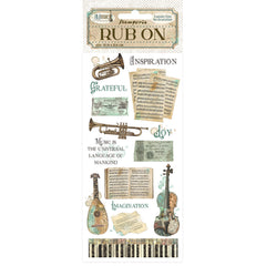 Music - Stamperia - Rub-on - Instruments (8795)