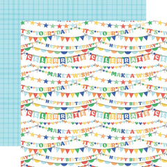 Make A Wish (BIRTHDAY BOY) - Echo Park - Double-Sided Cardstock 12"X12" - It's Your Day Banners