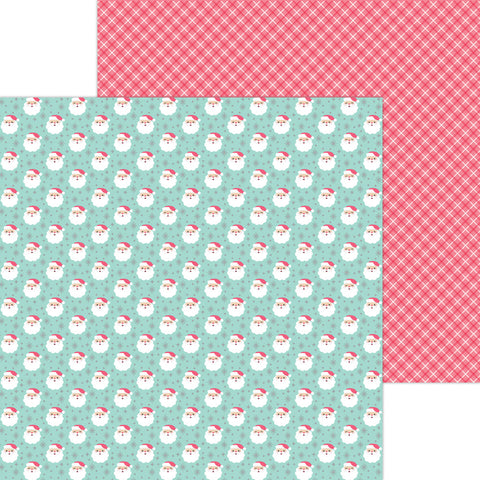 Tinsel Time - Doodlebug - Double-Sided Cardstock 12"X12" - Jolly Old St. Nick