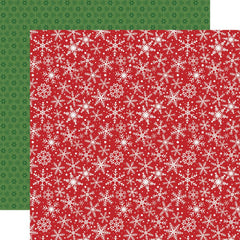 Have A Holly Jolly Christmas - Echo Park - Double-Sided Cardstock 12"X12" - Jolly Snowflakes