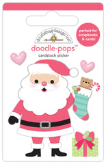 Tinsel Time - Doodlebug - Doodle-pops 3D Cardstock Sticker - Jolly St. Nick