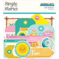 Just Beachy - Simple Stories - Bits & Pieces Die-Cuts 34/Pkg - Journal