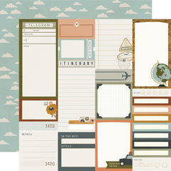 Here + There - Simple Stories - Double-Sided Cardstock 12"X12" - Journal Elements