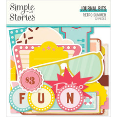 Retro Summer - Simple Stories - Bits & Pieces Die-Cuts 32/Pkg - Journal