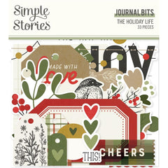 The Holiday Life - Simple Stories - Bits & Pieces Die-Cuts 33/Pkg - Journal