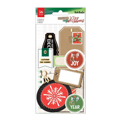 Wrapped In Ribbons - Vicki Boutin - Ephemera 56/pkg - Journaling (8457)