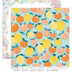 Happy Days - Cocoa Vanilla - 12X12 Patterned Paper - Juicy Fruit