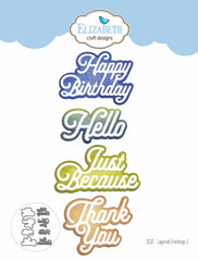 Elizabeth Craft Designs - Die Set - Layered Greetings 1 (8956)
