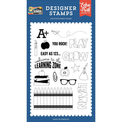 Off To School - Echo Park - Clear Stamps - Learning Zone