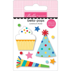 Birthday Bash - Bella Blvd - Bella-Pops 3D Stickers - Let's party