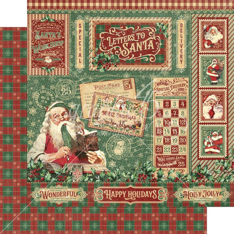 Letters To Santa - Graphic 45 - Double-Sided Cardstock 12"X12" - Letters To Santa