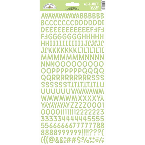 Alphabet Soup - Doodlebug - 6"x12" Puffy Alpha Stickers -  Limeade