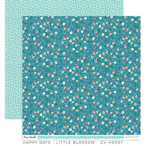 Happy Days - Cocoa Vanilla - 12X12 Patterned Paper - Little Blossom