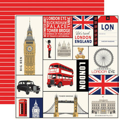 London - Carta Bella - Double-Sided Cardstock 12"X12" - Journaling Cards