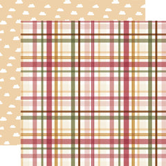 Special Delivery BABY GIRL - Echo Park - Double-Sided Cardstock 12"X12" - Loved Girl Plaid