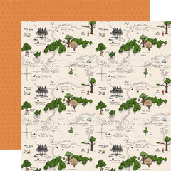 Winnie The Pooh - Echo Park - Double-Sided Cardstock 12"X12" - Map For Christopher