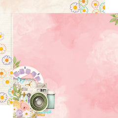 Simple Vintage Flower Shoppe - Simple Stories - 12"x12" Patterned Paper - Memories