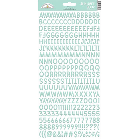 Alphabet Soup - Doodlebug - 6"x12" Puffy Alpha Stickers -  Mint