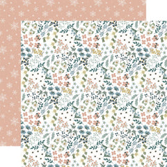 Winter Wonderland - Carta Bella - Double-Sided Cardstock 12"X12" - Mixed Flowers