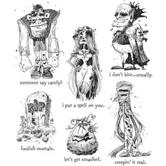 Tim Holtz - Cling Stamps 7"X8.5" -  Monster Reunion