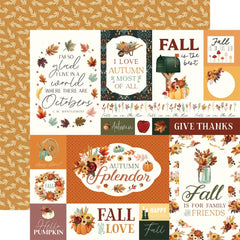 Harvest - Carta Bella - Double-Sided Cardstock 12"X12" - Multi Journaling Cards