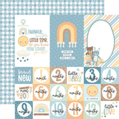 Our Baby (Boy) - Echo Park - Double-Sided Cardstock 12"X12" -  Multi Journaling Cards