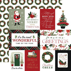 A Wonderful Christmas  - Carta Bella - Double-Sided Cardstock 12"X12" - Multi Journaling Cards